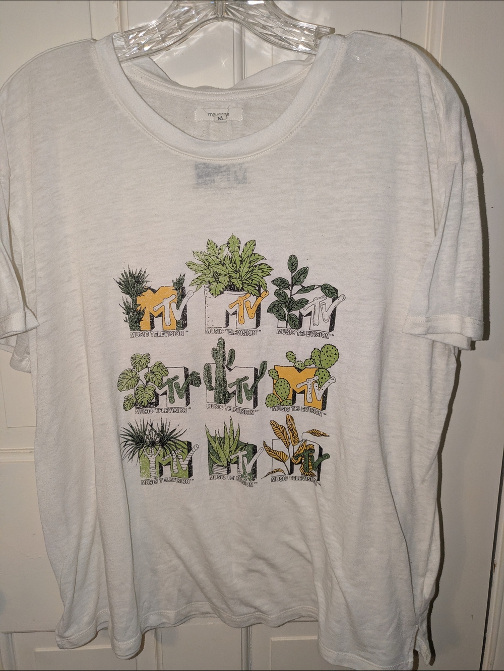 Maurices White MTV Botanical Graphic Short Sleeve Tee